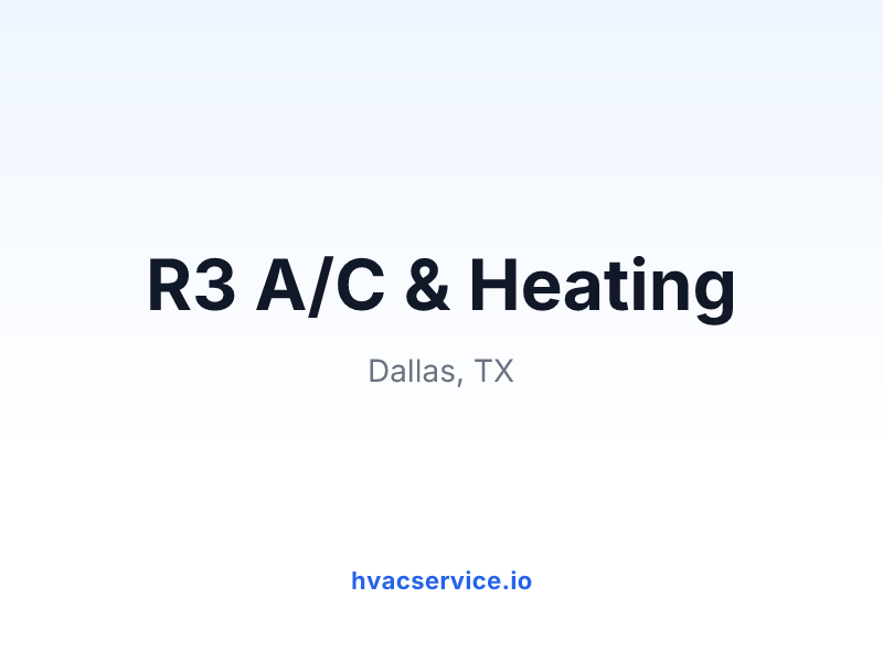 R3 A/C & Heating