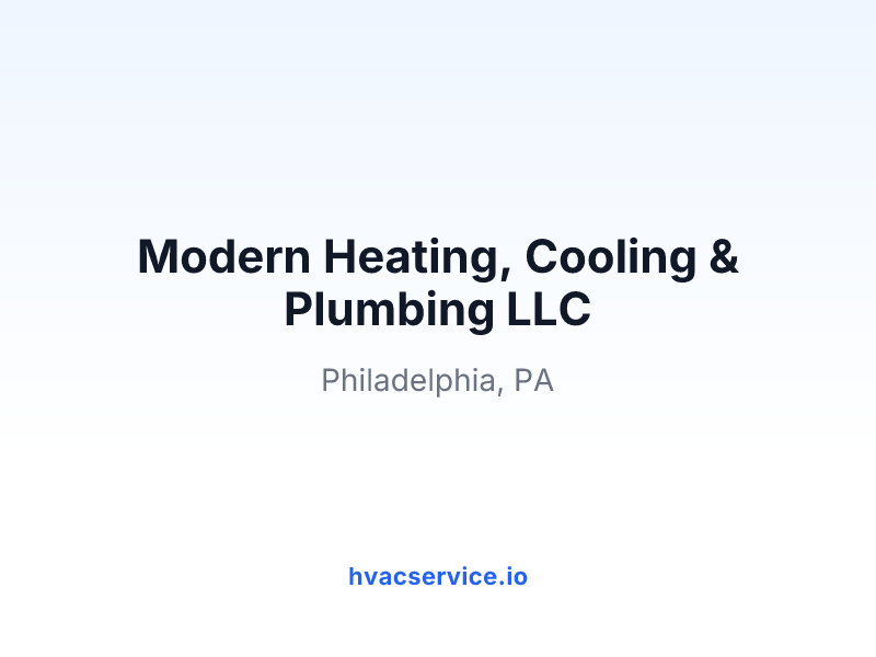 Modern Heating, Cooling & Plumbing LLC