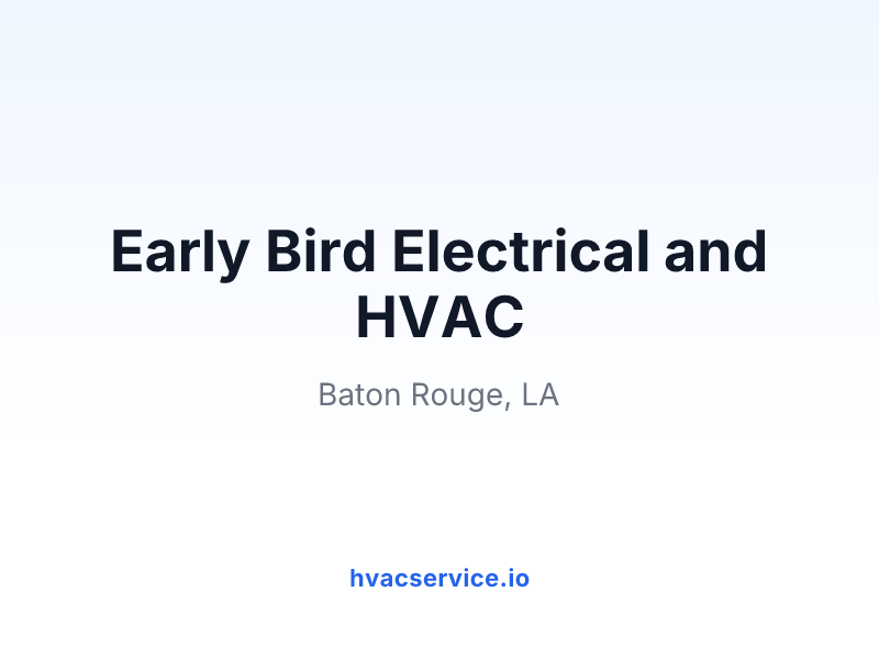 Early Bird Electrical and HVAC