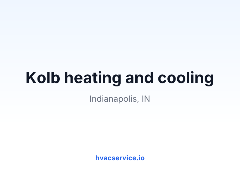 Kolb heating and cooling