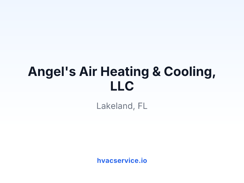 Angel's Air Heating & Cooling, LLC