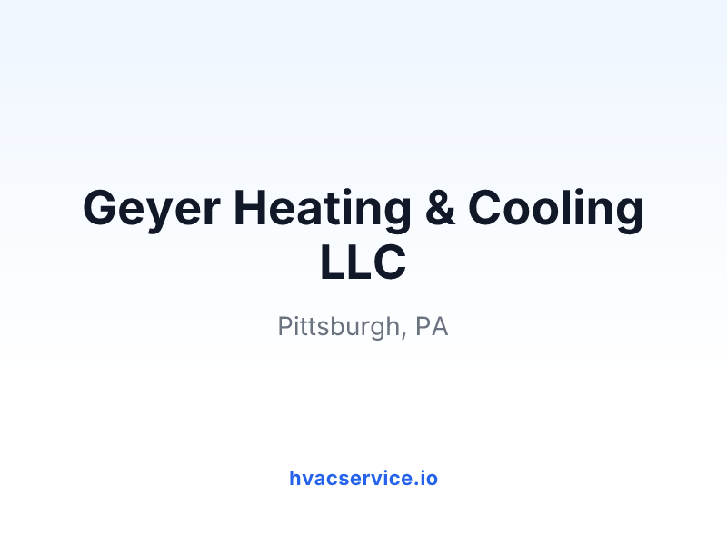 Geyer Heating & Cooling LLC