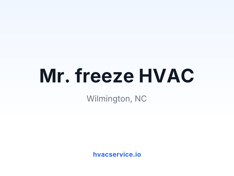 Mr. freeze HVAC