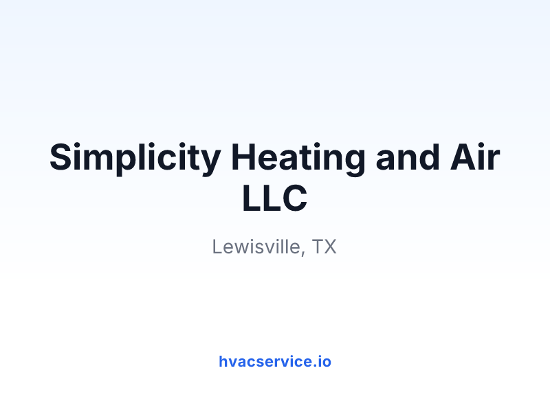 Simplicity Heating and Air LLC