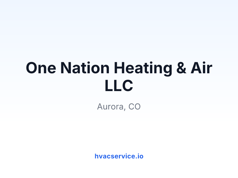 One Nation Heating & Air LLC