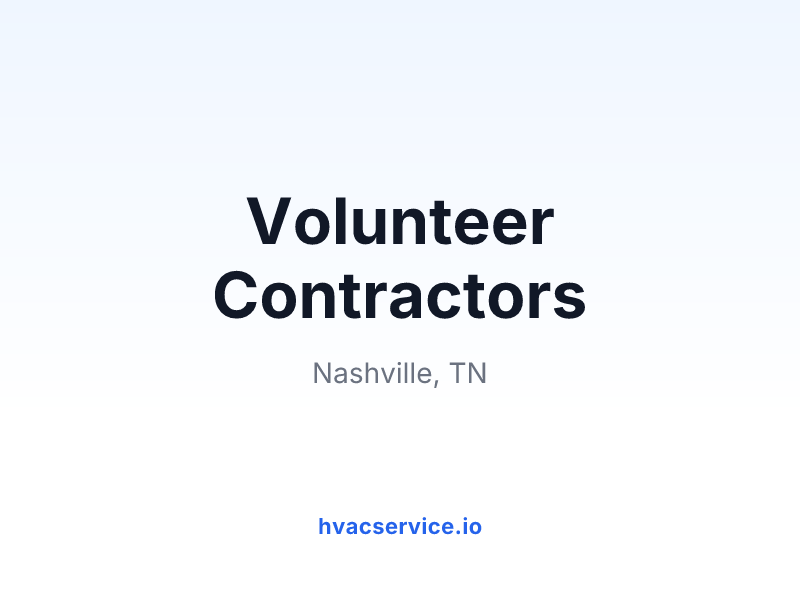 Volunteer Contractors