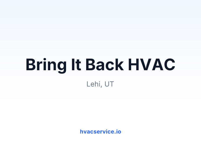 Bring It Back HVAC