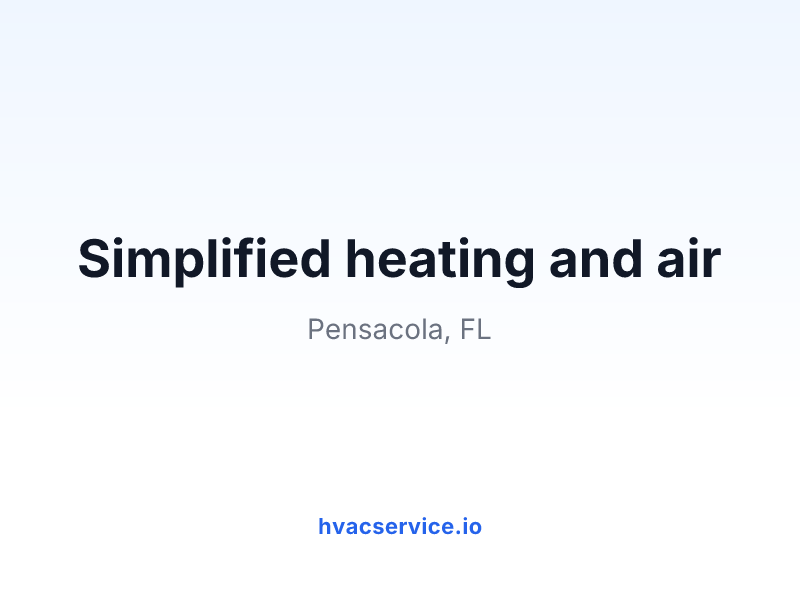 Simplified heating and air
