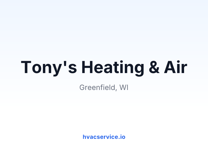 Tony's Heating & Air