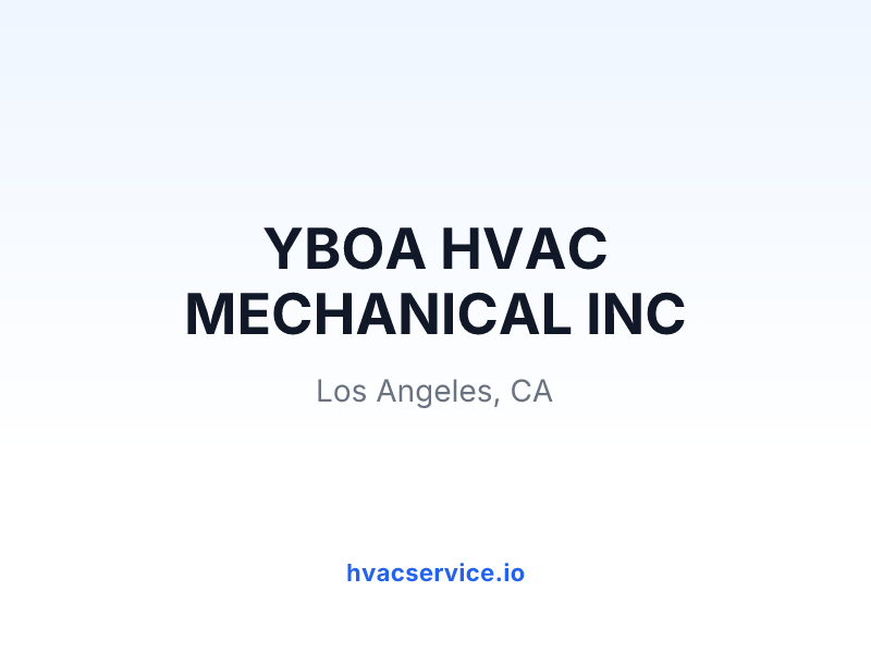 YBOA HVAC MECHANICAL INC
