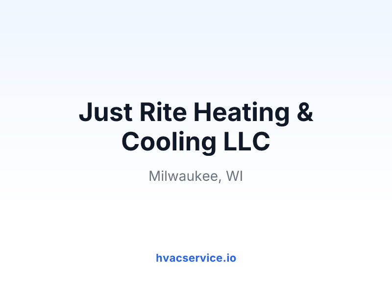 Just Rite Heating & Cooling LLC