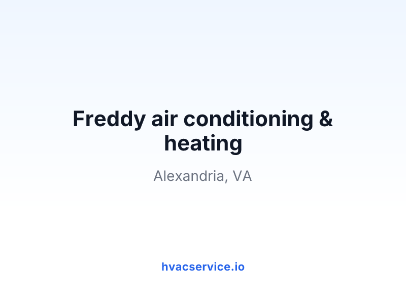 Freddy air conditioning & heating