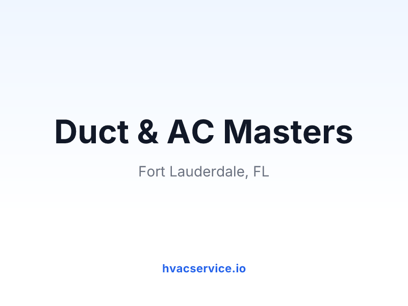 Duct & AC Masters