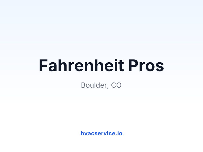 Fahrenheit Pros