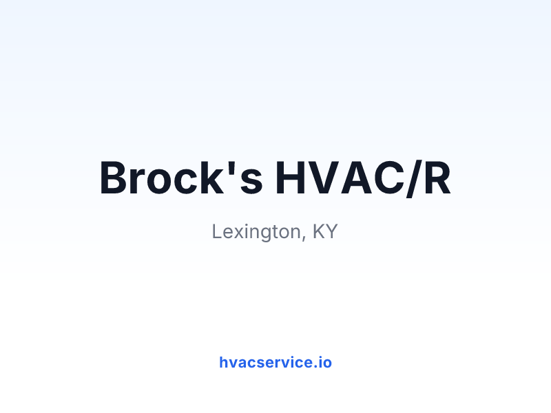 Brock's HVAC/R