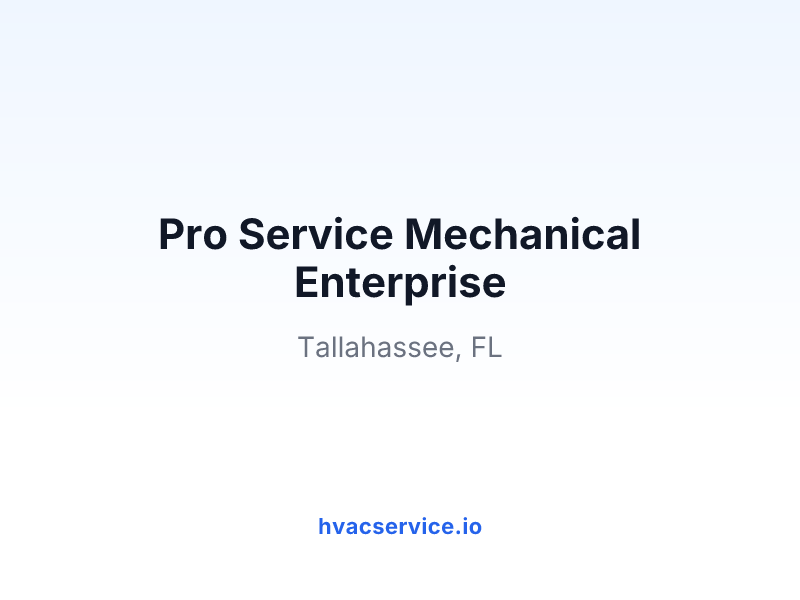 Pro Service Mechanical Enterprise