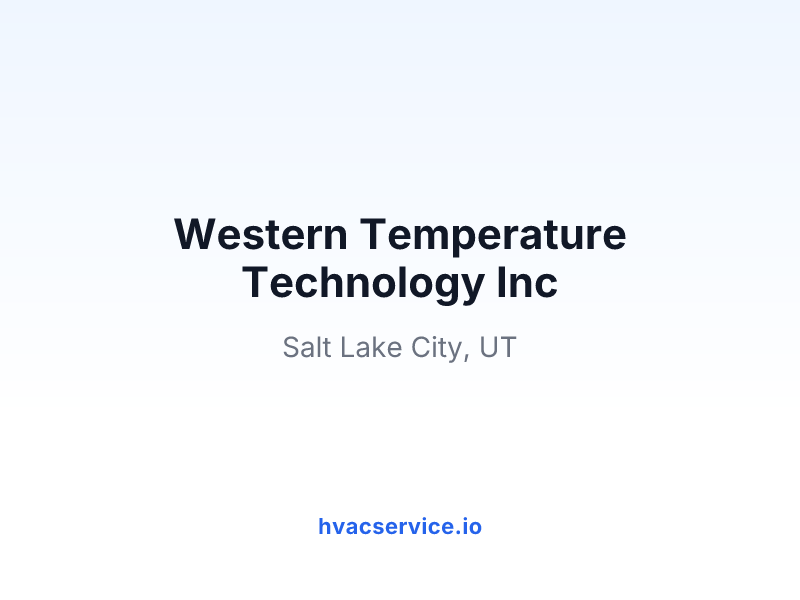 Western Temperature Technology Inc