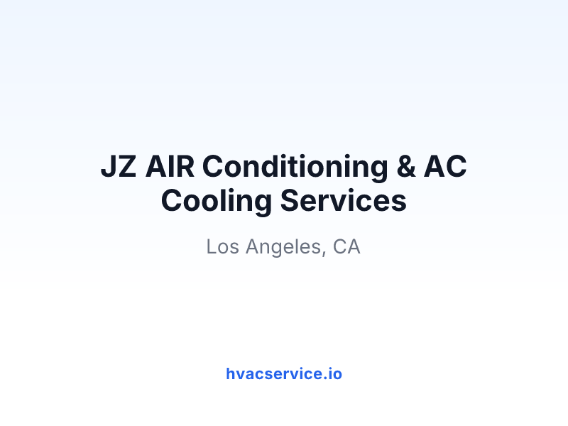JZ AIR Conditioning & AC Cooling Services