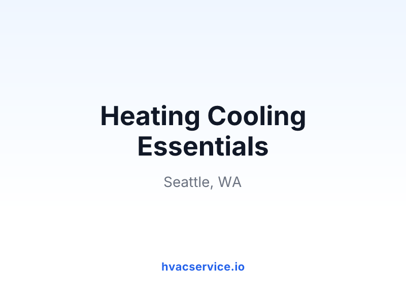 Heating Cooling Essentials