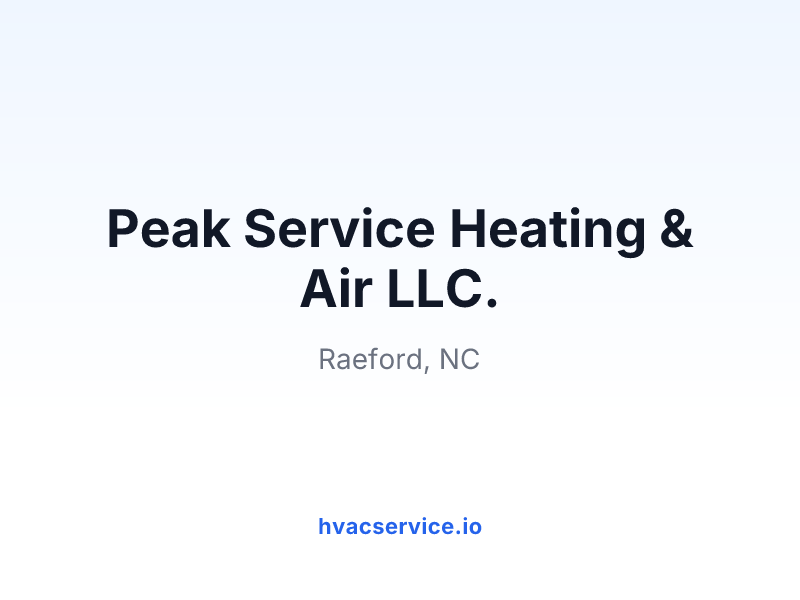 Peak Service Heating & Air LLC.