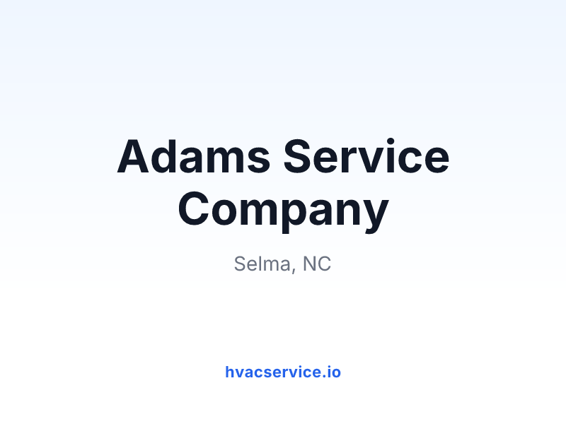 Adams Service Company